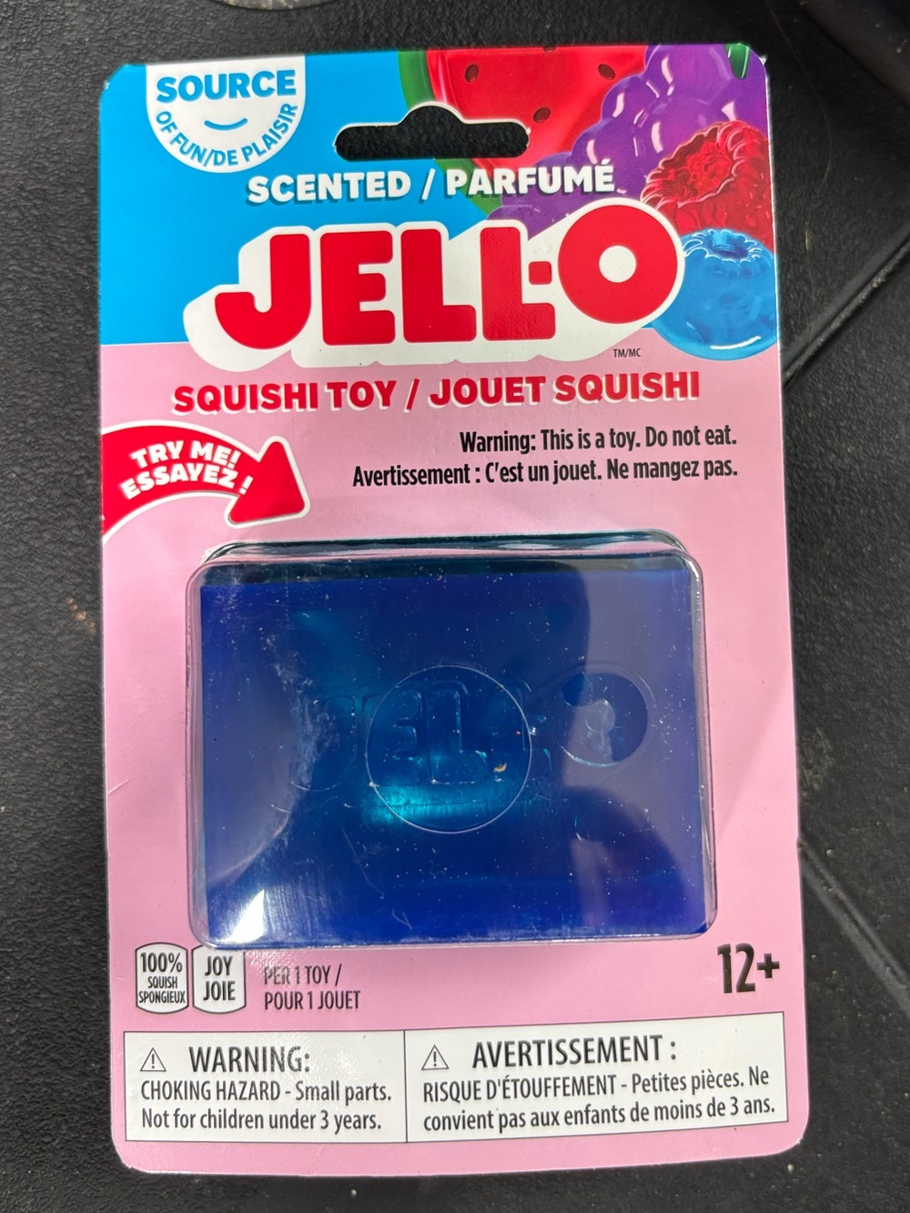 JELL-O Squishy Blue Raspberry Scented Fidget Toy